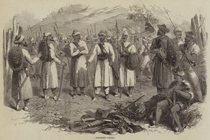 Goorkha Chiefs (gravering) av English School