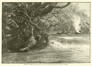 Gordon kämpft sich den Jangtse-Fluss und den Großen Kanal hinauf (Stich)