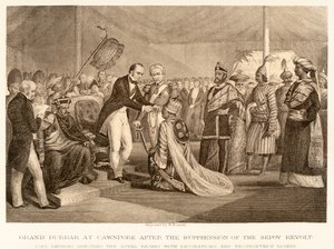 Grand Durbar ved Cawnpore etter undertrykkelsen av Sepoy-opprøret av English School