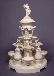 Grand Plat de Menage eller, bord i midten, Leeds Pottery, ca. 1780 (kremvare) av English School