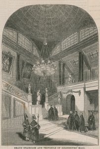 Stor trapp og vestibyle til Goldsmiths Hall av English School