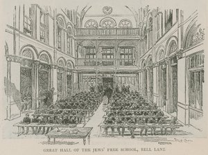 Great Hall of the Jews Free School, Bell Lane, London av English School