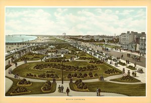 Great Yarmouth: Strandhager (fargelitografi) av English School