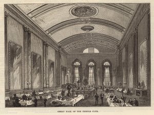 Stor sal i Temple Club, London av English School