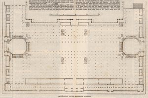 Grunnplan for den internasjonale utstillingsbygningen fra 1862 av English School