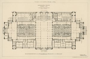 Grunnplan for nordterrassen til Alexandra Palace av English School