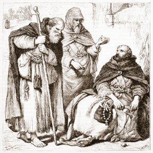 Group of Mendicant Friars, illustrasjon fra The History of Protestantism av James Aitken Wylie (1808-1890), pub. 1878 av English School