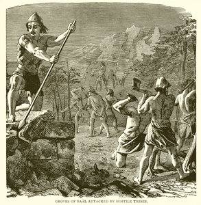 Groves of Baal angrepet av fiendtlige stammer av English School