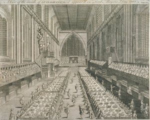 Guildhall, Gentlemans Magazine, 1761 av English School