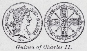 Guinea av Charles II (litho) av English School