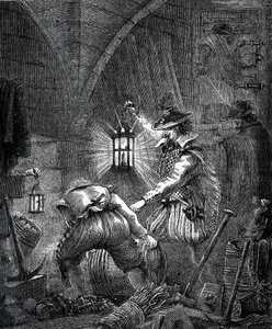 Gunpowder Plot: Conspiracy of Catholics (gravering) av English School