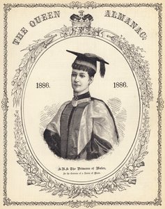 Ihre Königliche Hoheit die Prinzessin von Wales im Kostüm eines Doktors der Musik