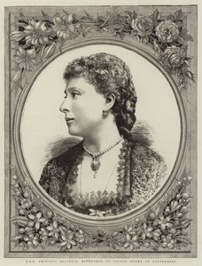 HKH prinsesse Beatrice, forlovet med prins Henry av Battenberg (gravering) av English School