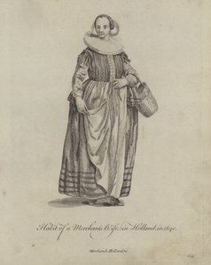 Vanen til en kjøpmannskone i Holland i 1640 av English School