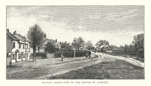Hadley Green, stedet for slaget ved Barnet (gravering) av English School