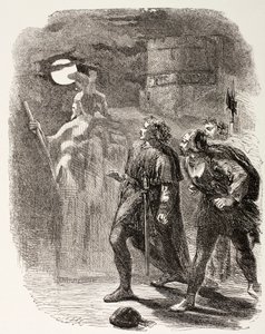Hamlet, Horatio og Marcellus ser spøkelsen, fra 