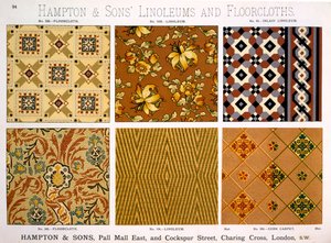Hampton & Sons Designs for Linoleums and Floorcloths, sent C19th av English School