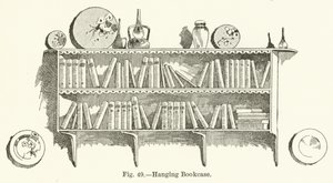 Hengende bokhylle av English School