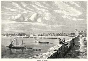 Tripoli havn (gravering) av English School