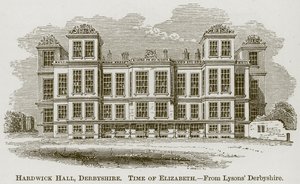 Hardwick Hall, Derbyshire, illustrasjon fra The Comprehensive History of England av English School