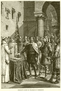 Harolds ed til William av Normandie av English School