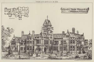 Haseley Manor, Warwick (gravering) av English School