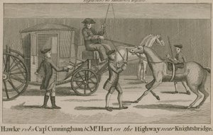 Hawke raner kaptein Cunningham og Mr Hart på motorveien nær Knightsbridge av English School
