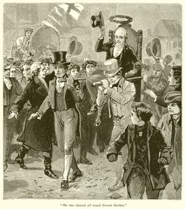 Han ble ledet hele Covent Garden av English School