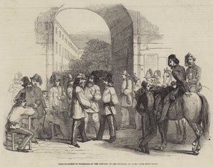 Hovedkvarteret til Garibaldi, ved klosteret San Silvestri i Roma (gravering) av English School