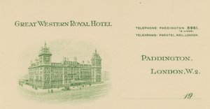 Notatpapir fra Great Western Royal Hotel av English School