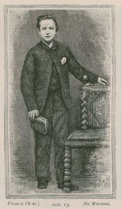 Henry Arthur Jones, dramatiker, 13 år gammel av English School