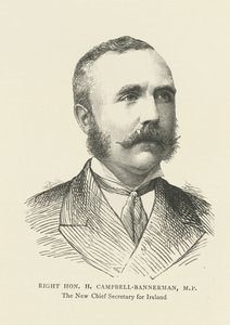 Henry Campbell-Bannerman som sjefsekretær for Irland (gravering) av English School