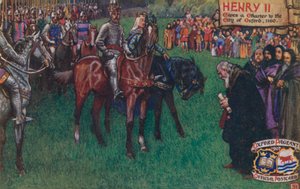 Henry II gir et charter til byen Oxford, 1160 av English School