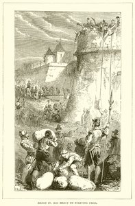 Henry IV har Barmhjertighet med Starving Paris av English School