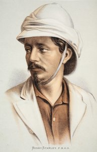 Henry Stanley FRGS, illustrasjon fra The Pictorial Edition of the Life and Discoveries of David Livingstone av J. Ewing Richie, pub. av A. Fullarton & Co., 1876 av English School