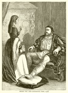 Henry VIII og Catharine Parr, 1546 av English School