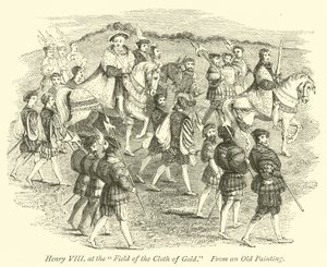 Henry VIII på Field of the Cloth of Gold av English School