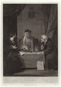 Henry VII med Empson og Dudley av English School