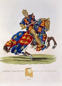 Henry VI, konge av England (1421–71), 1422, fra Ancient Armour, av Samuel Rush Meyrick, 1824 av English School