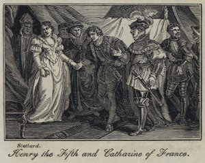 Henry den femte og Catharine av Frankrike av English School