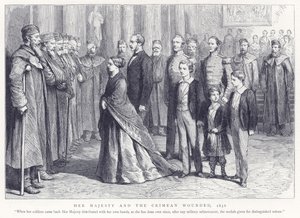 Hennes Majestet og Krim-skadede, 1856 av English School