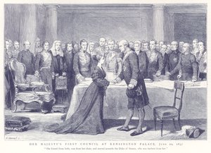 Hennes Majestets første råd i Kensington Palace, 20. juni 1837 av English School