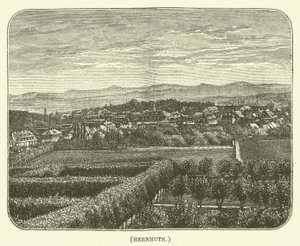 Hernhuth (gravering) av English School
