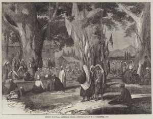 Hindoo Festival, Cashmere (gravering) av English School