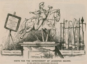 Tips til forbedring av Leicester Square av kunstneren som kalket statuen av English School
