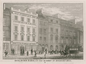 Holborn Bars, på toppen av Holborn Hill av English School