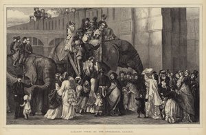 Holiday Folks at the Zoological Gardens (gravering) av English School