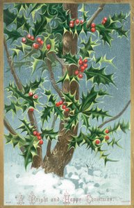 Holly Tree, julekort av English School