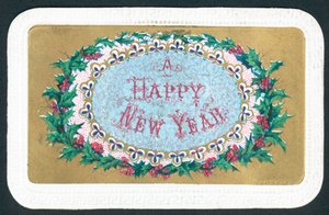 Holly Wreath, nyttårskort av English School