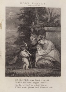 Hellig familie, Luke II, ver 40 (gravering) av English School